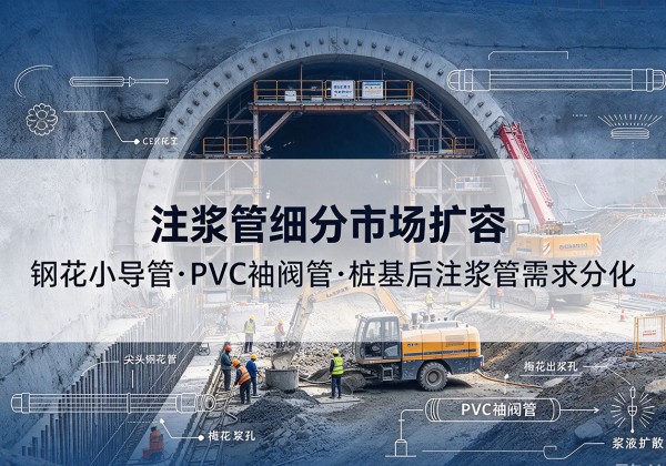 龙凤注浆管细分市场扩容，隧道钢花小导管、PVC 袖阀管、桩基后注浆管需求分化